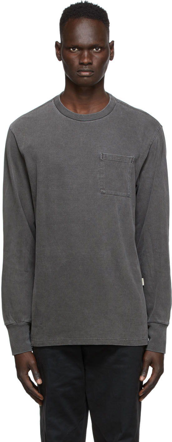 Aimé Leon Dore: Black Washed Long Sleeve T-Shirt | SSENSE