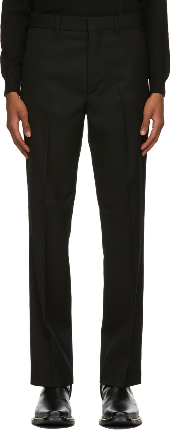 Black Virgin Wool Pico Trousers