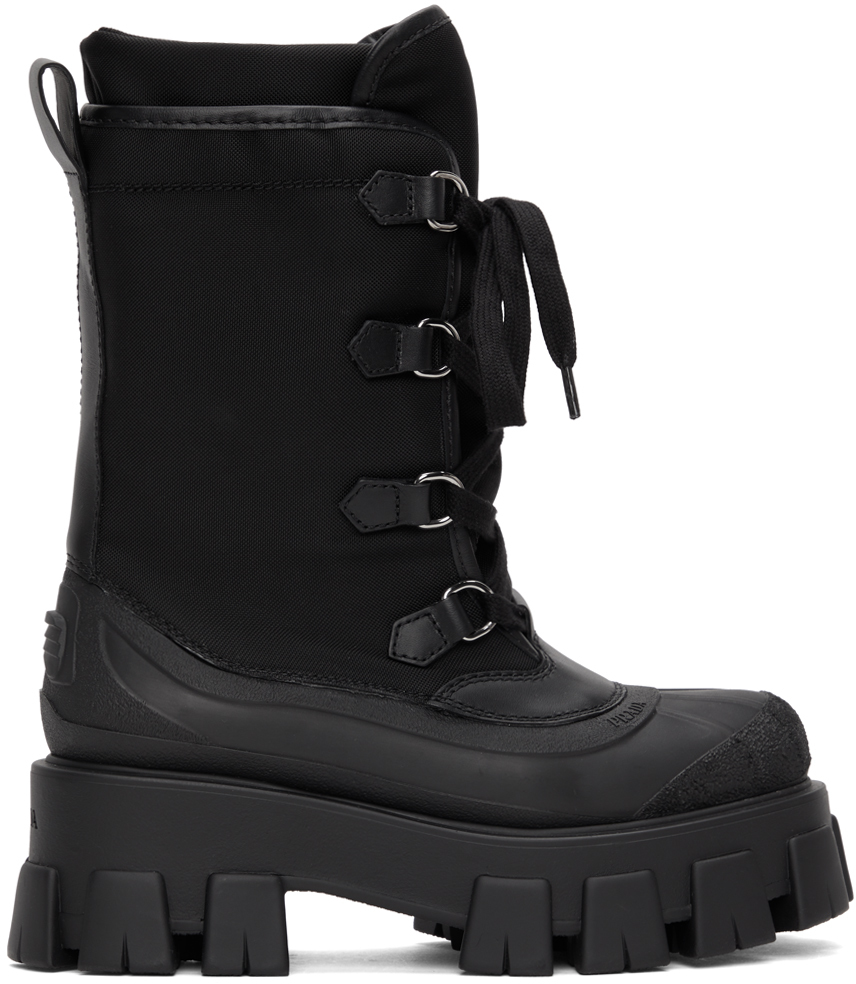 Prada: Black Snow Boots | SSENSE