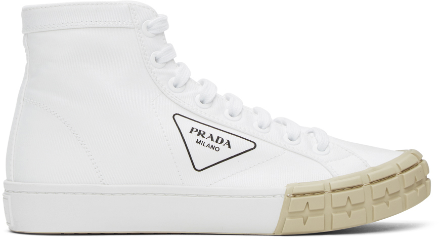 prada white high top sneakers