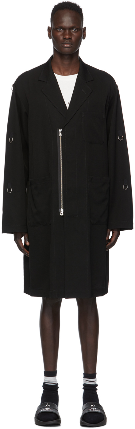 TAKAHIROMIYASHITA TheSoloist. Black Wool Doctor Coat | Smart Closet