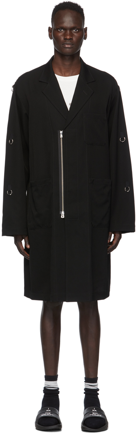 TAKAHIROMIYASHITA TheSoloist.: Black Wool Doctor Coat | SSENSE