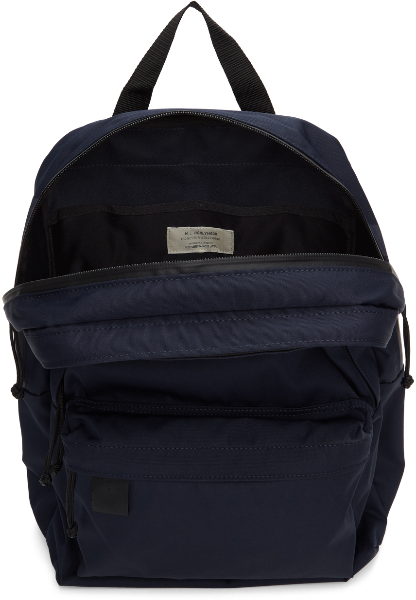 navy canvas backpack