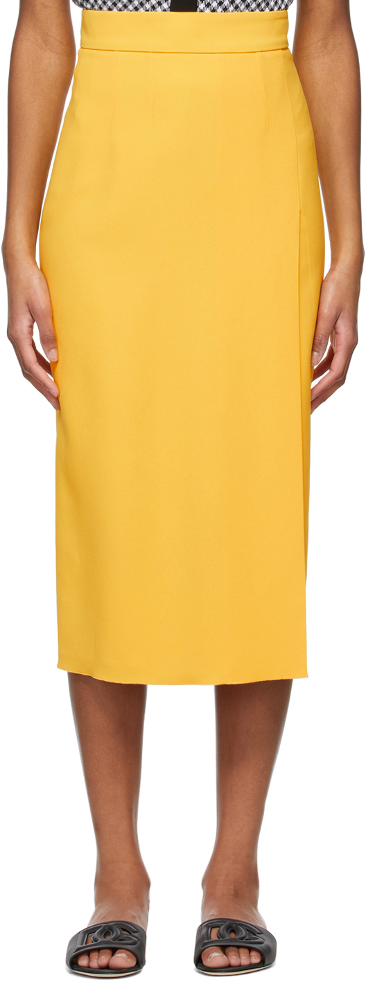 Dolce & Gabbana Yellow Cady Skirt