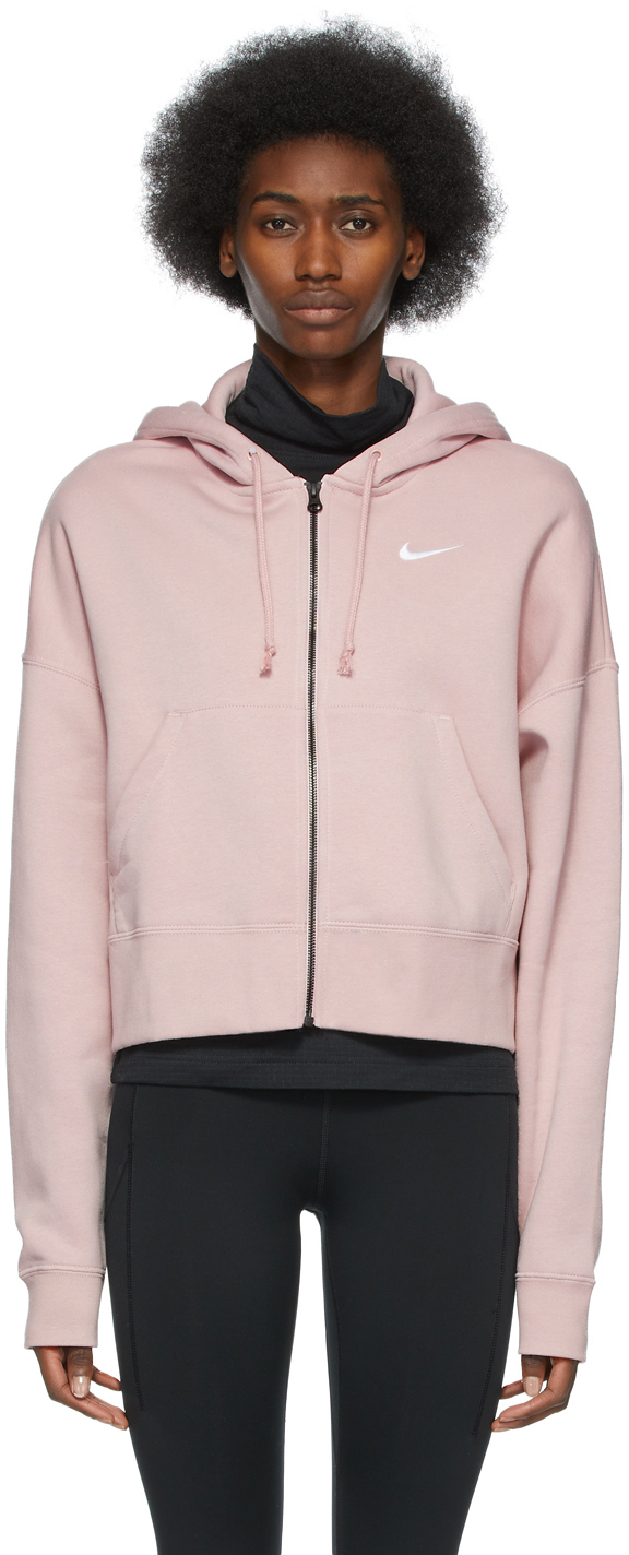 pink nike zip up jacket