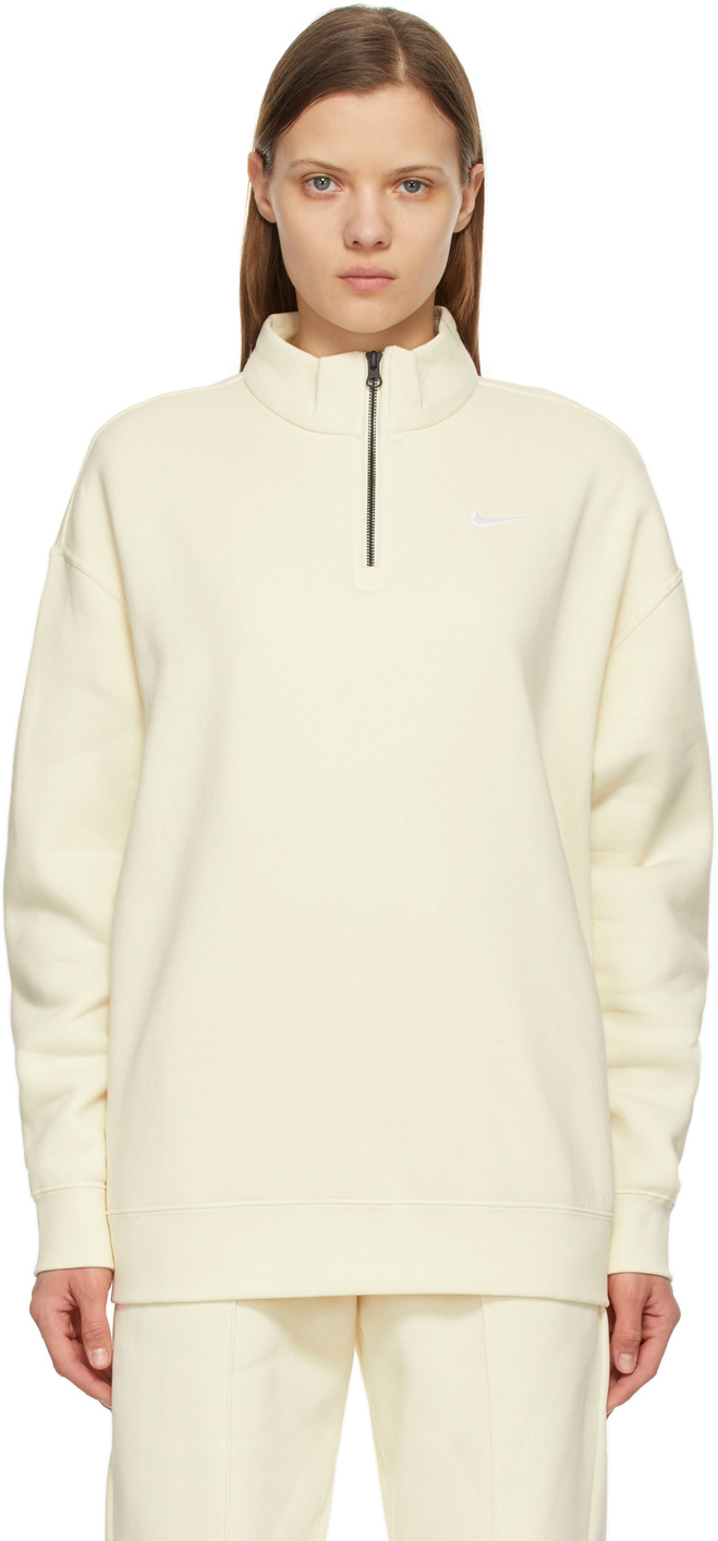Nike Yellow Fleece Sportswear 1/4 Zip Sweatshirt