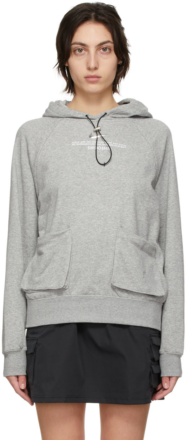nike grey hoodie swoosh
