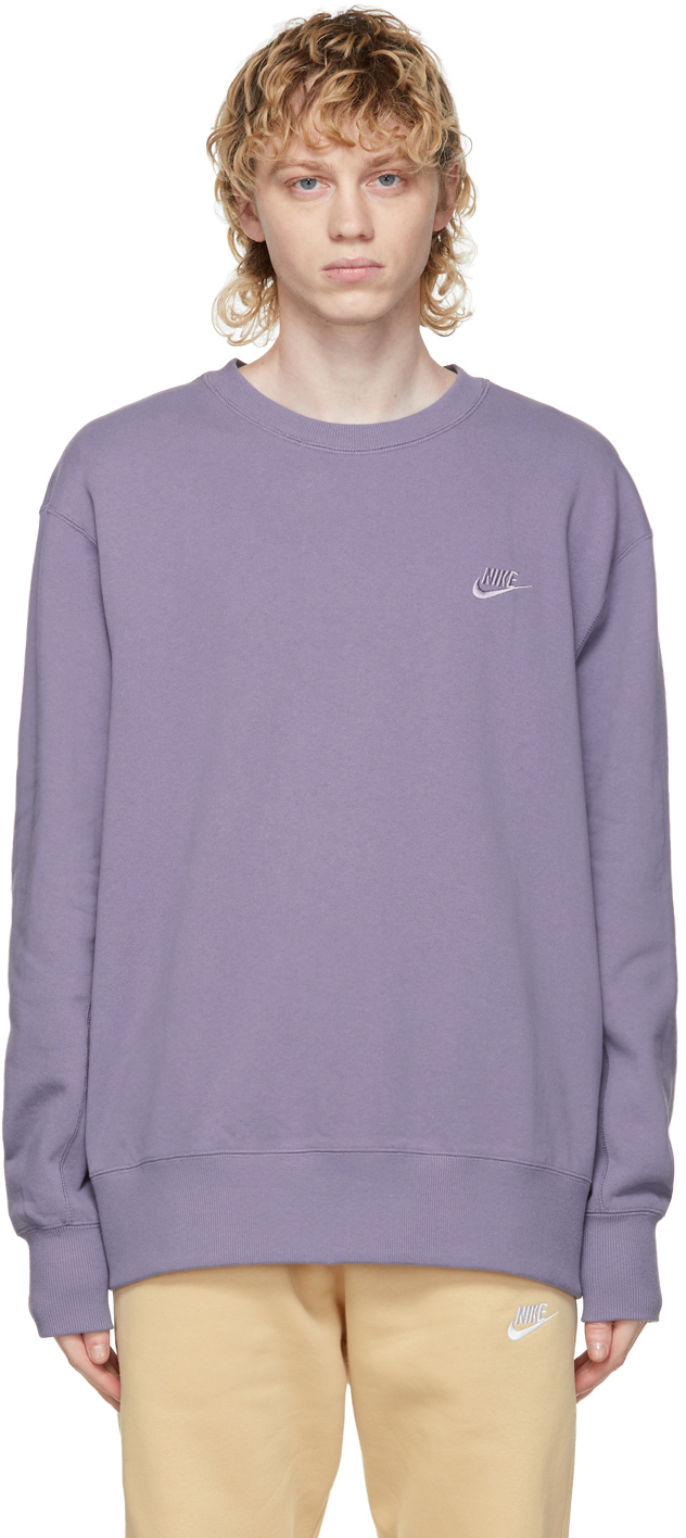 purple nike crewneck sweatshirt