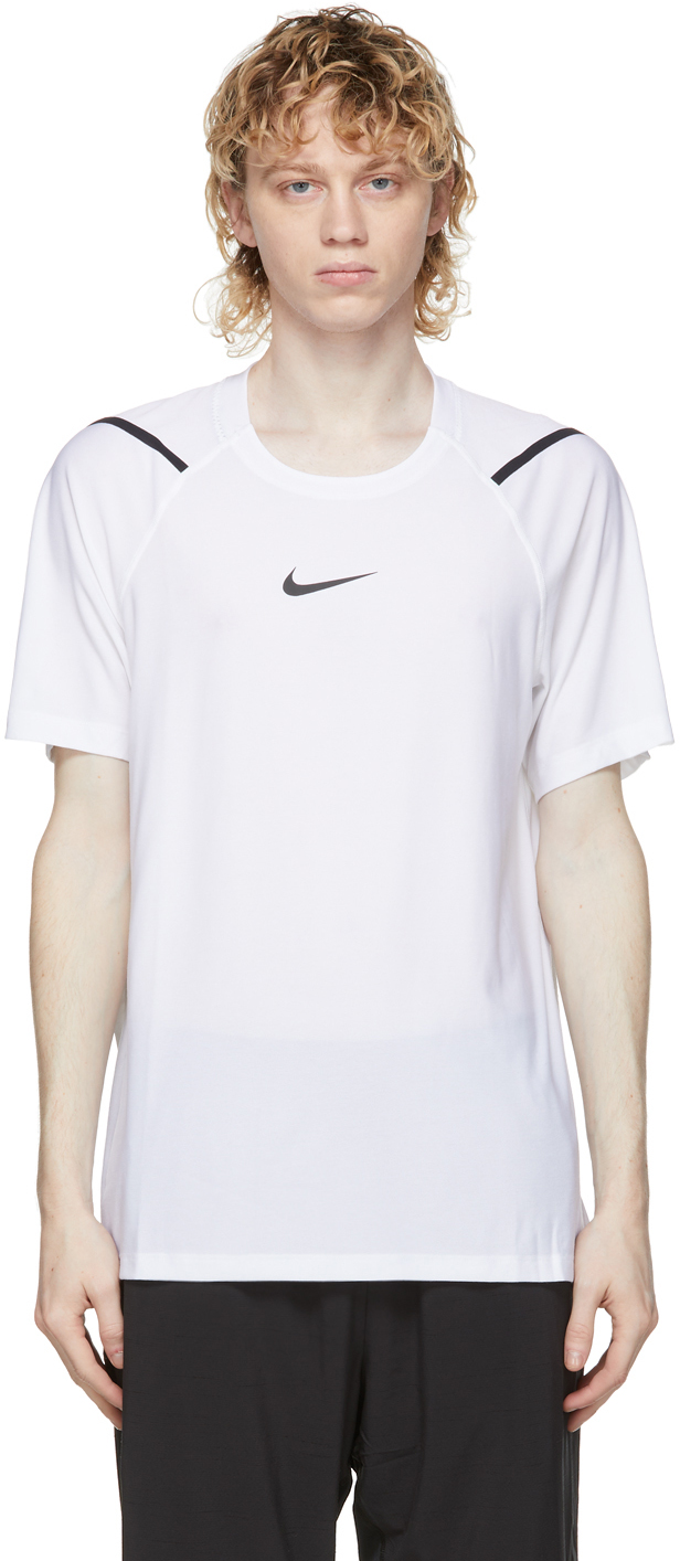Nike White Nike Pro Dri-FIT T-Shirt