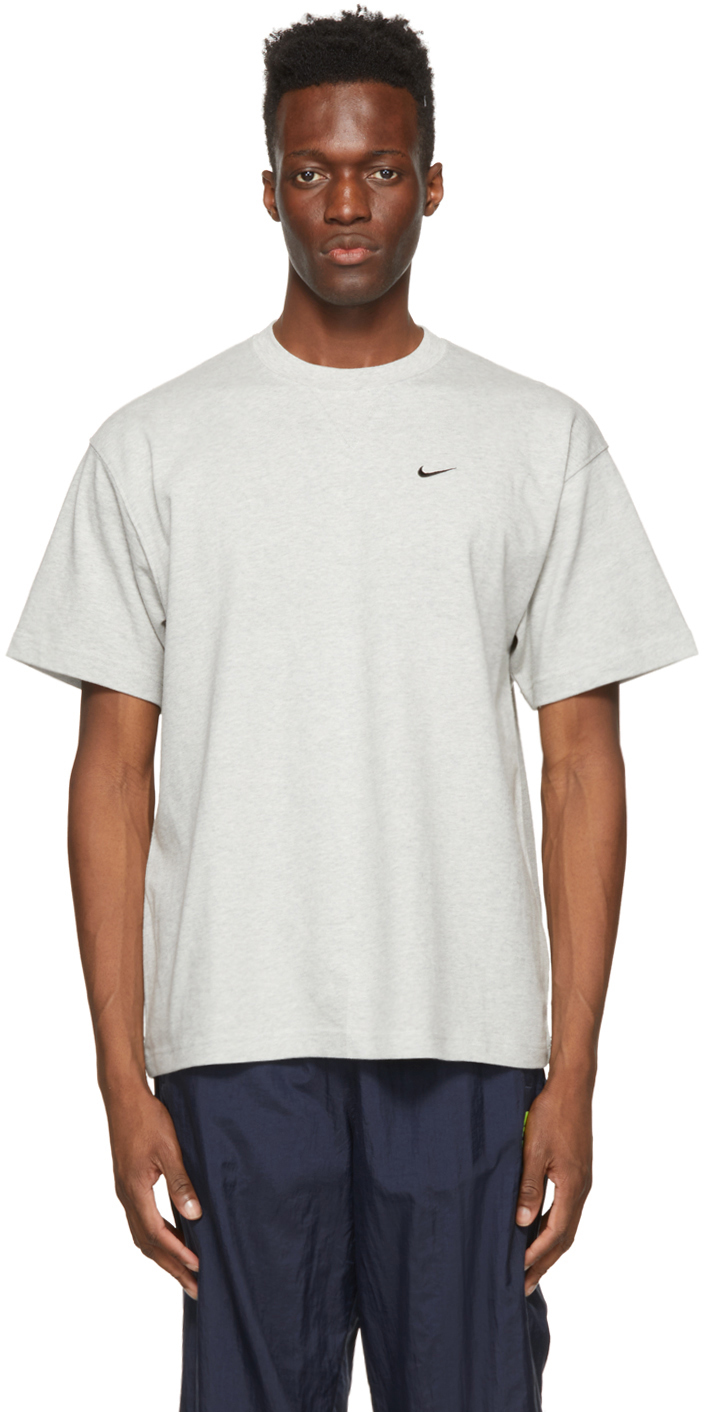 Nike: Grey Kim Jones Edition Logo T-Shirt | SSENSE