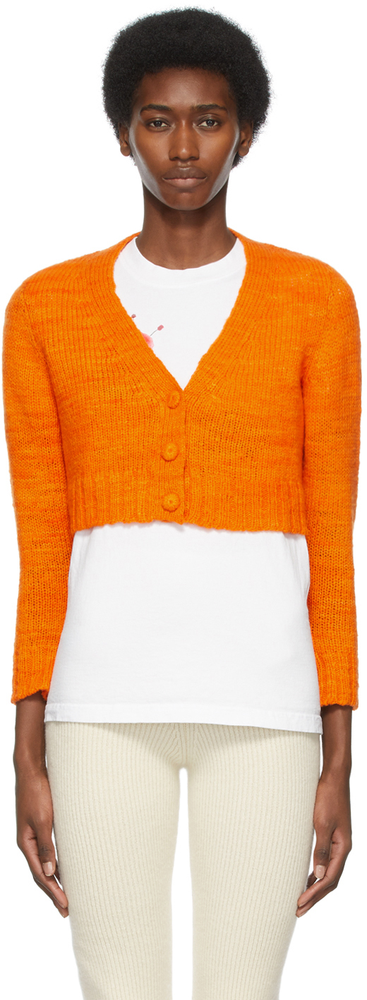 womens orange cashmere sweater