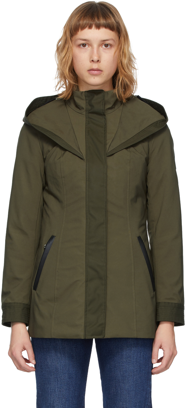 Mackage Khaki Alba Rain Jacket SSENSE UK