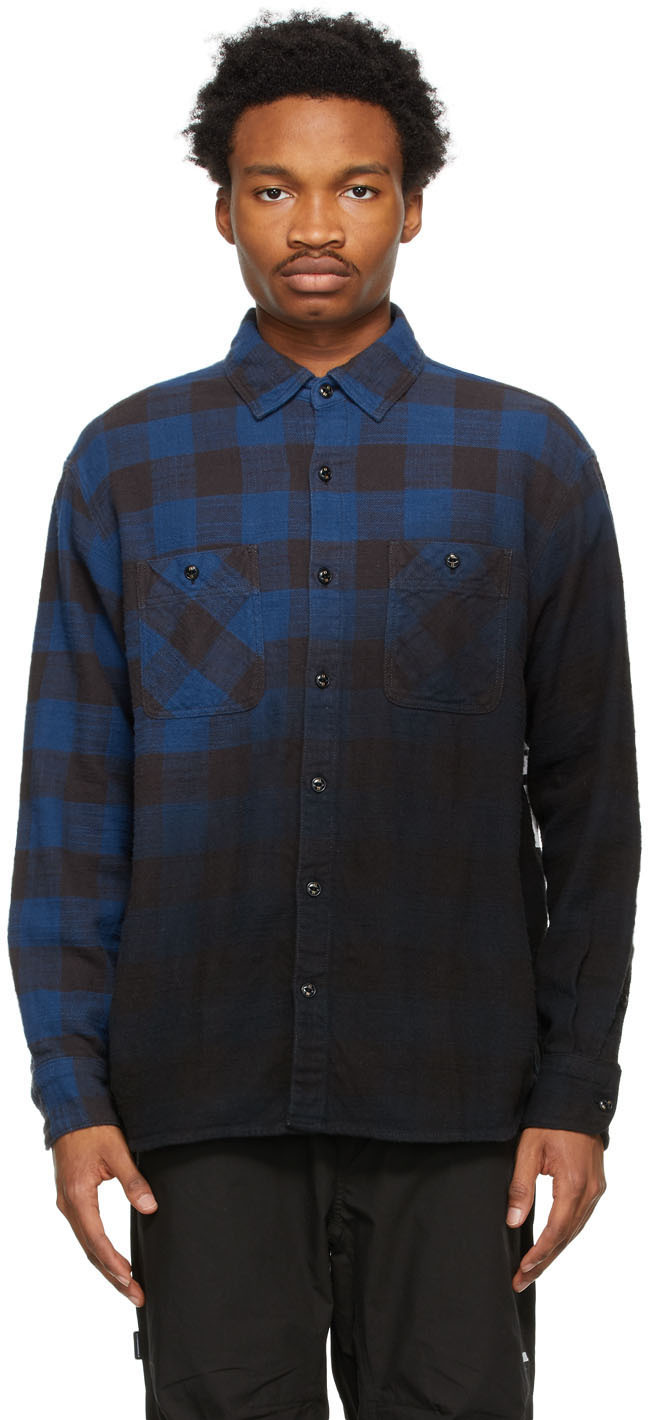 Neighborhood: Blue & Grey Fade Shirt | SSENSE