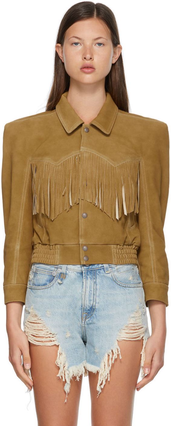 yellow fringe jacket