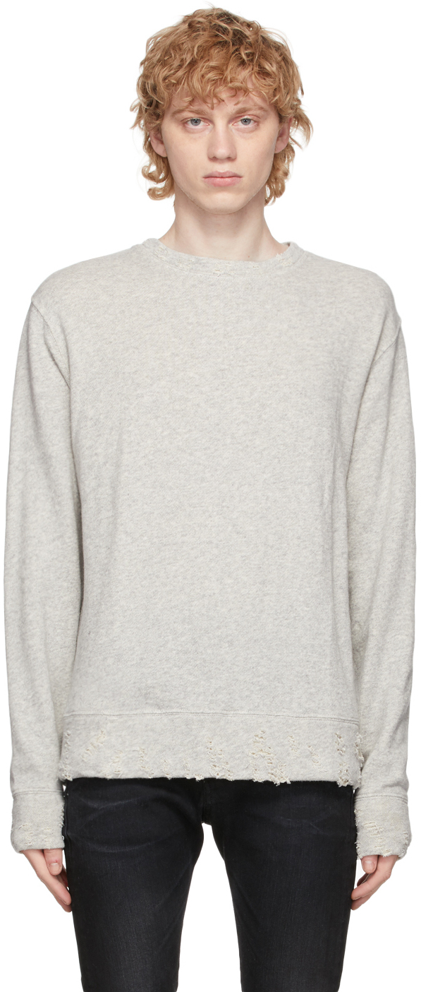 R13: Grey Vintage Sweatshirt | SSENSE