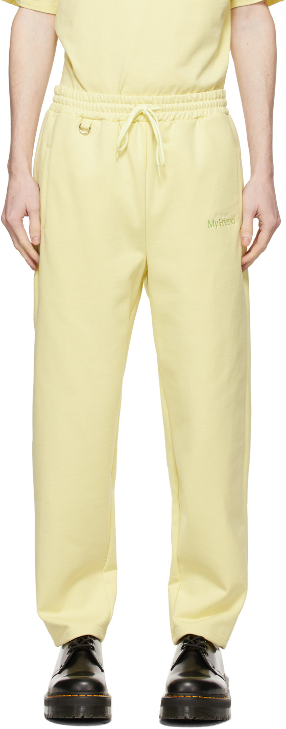 pale yellow sweatpants