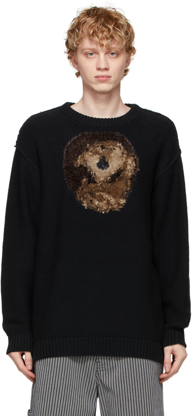 Doublet: Black Hand Knitting Jacquard Sweater | SSENSE Canada