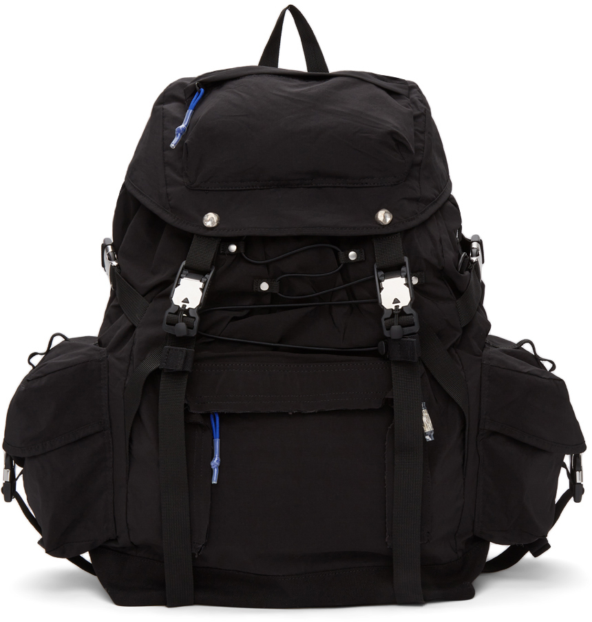 ADER error: Black Ripstop 01 Backpack | SSENSE UK