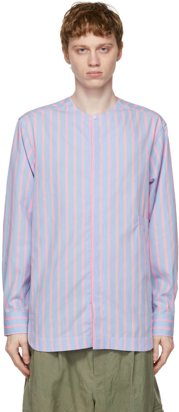House of the Very Islands SSENSE Exclusive Blue & Pink Engine Shirt