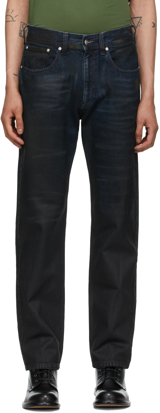 Indigo Wax Paint Jeans