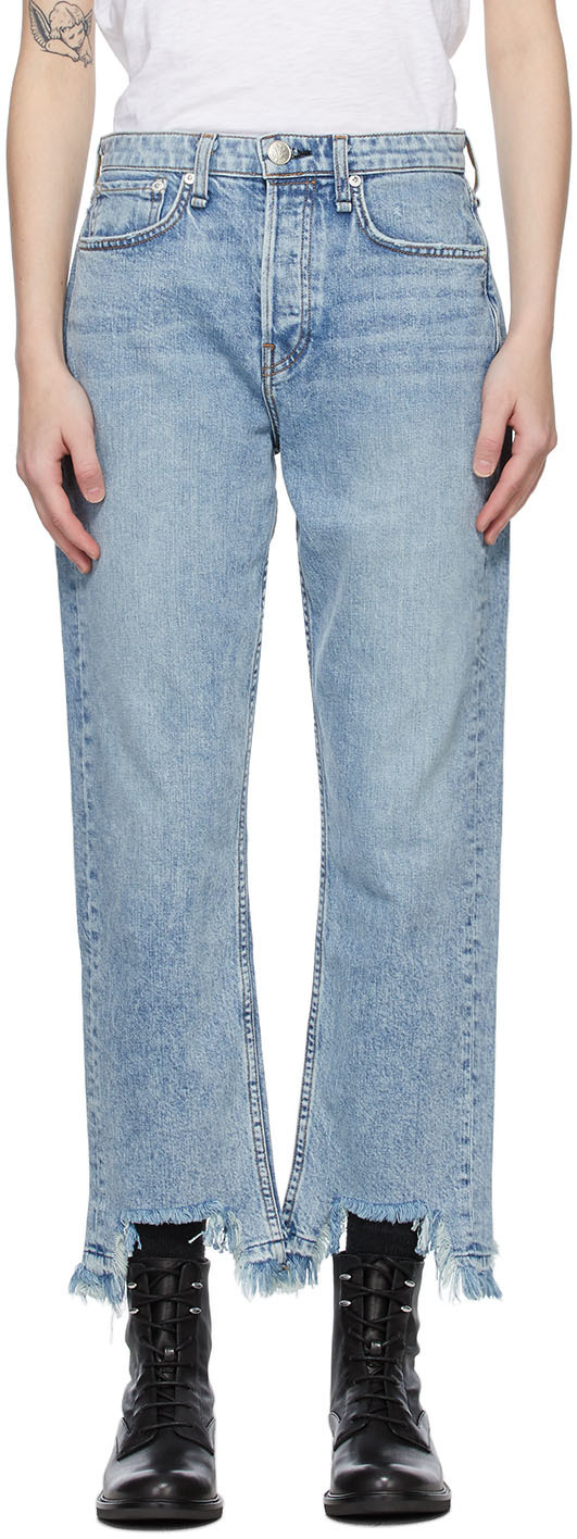 rag & bone Blue Maya High-Rise Slim Jeans