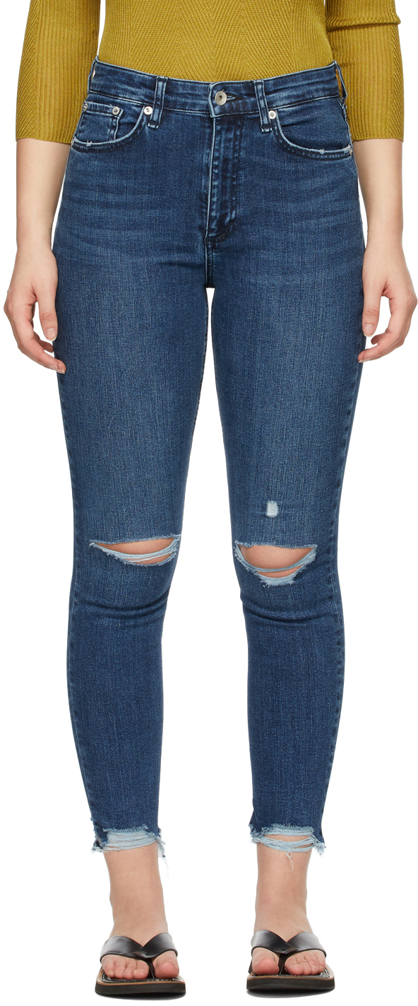 rag & bone Indigo Nina High-Rise Ankle Skinny Jeans