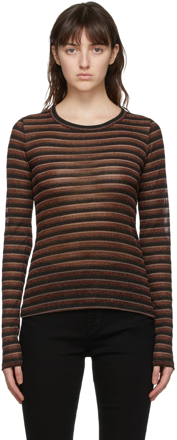 brown t shirt long sleeve