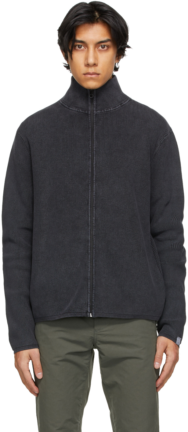 Pull A Capuche Et Glissiere Noir Dexter Rag Bone En Solde