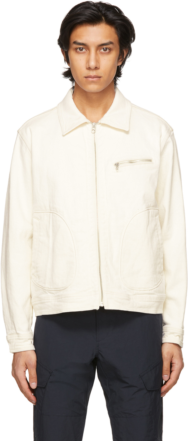 rag & bone: Off-White Cotton Twill Stark Jacket | SSENSE