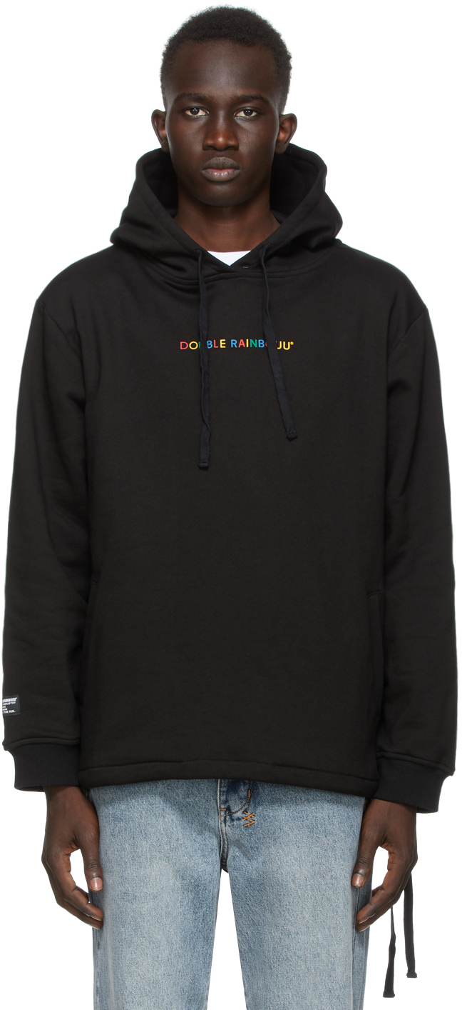 Double Rainbouu Black Logo Coach Surf Hoodie