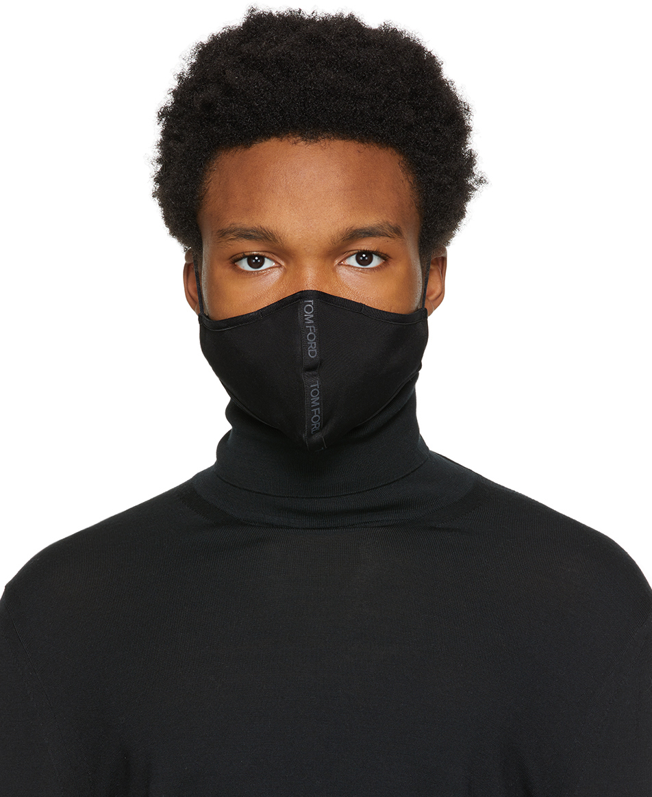 TOM FORD: Black Logo Face Mask | SSENSE UK