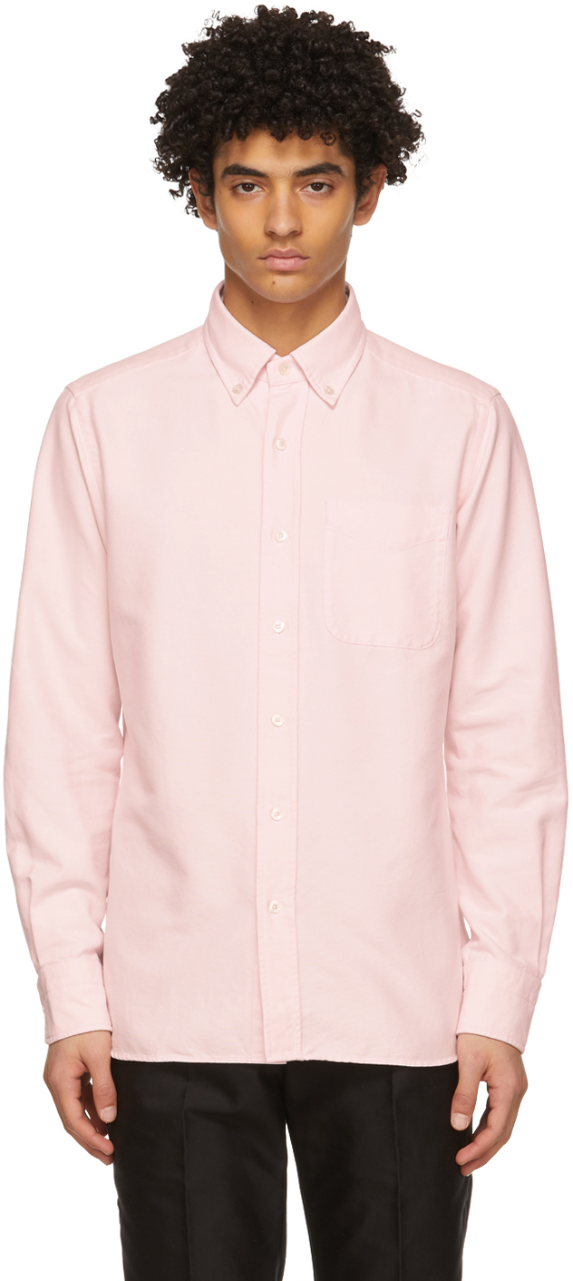 TOM FORD: Pink Oxford Leisure Shirt | SSENSE UK