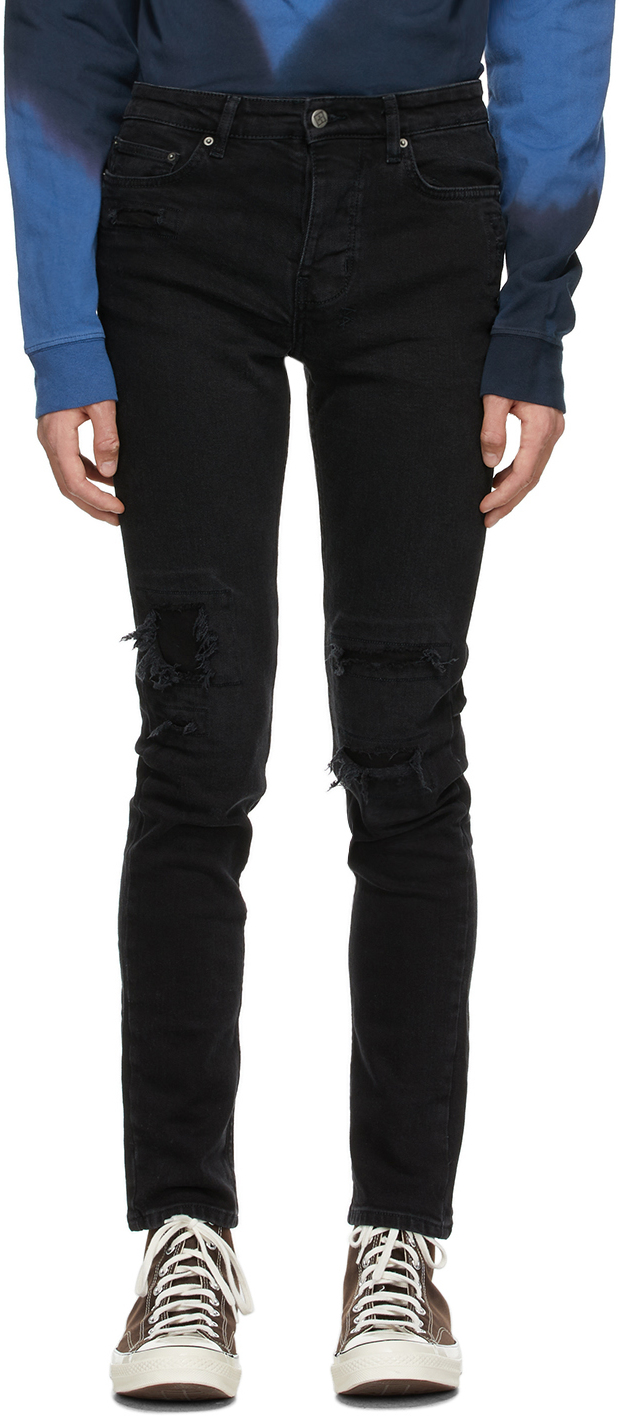 Ksubi: Black Distressed Chitch Jeans | SSENSE