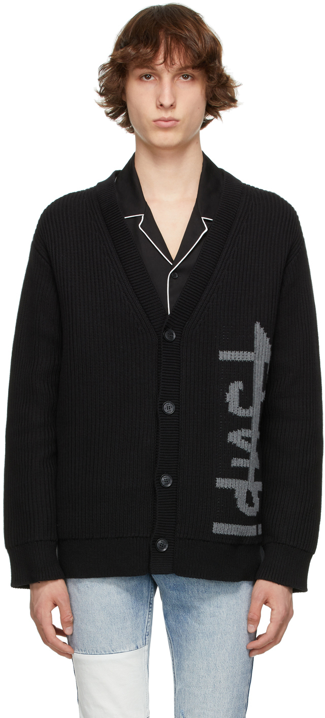 Black Knetic Cardigan by Ksubi on Sale