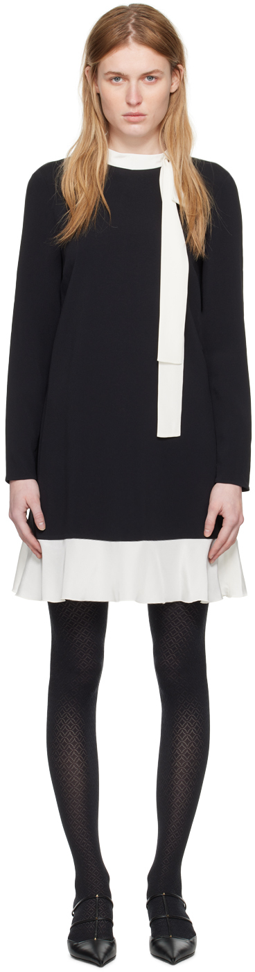 Robe Red Valentino à Volants - Taille 42 (US 4) - Noir - Polyester/élasthanne - Neuf Sans étiquettes
