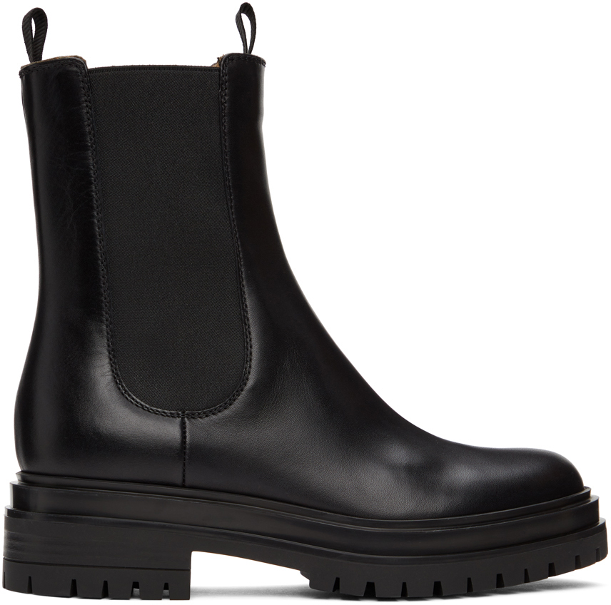 Black Chester Boots by Gianvito Rossi | SSENSE UK