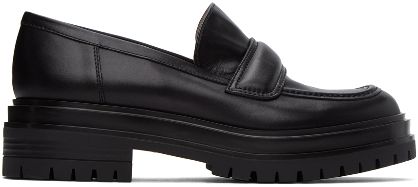 Gianvito Rossi: Black Argo Loafers | SSENSE