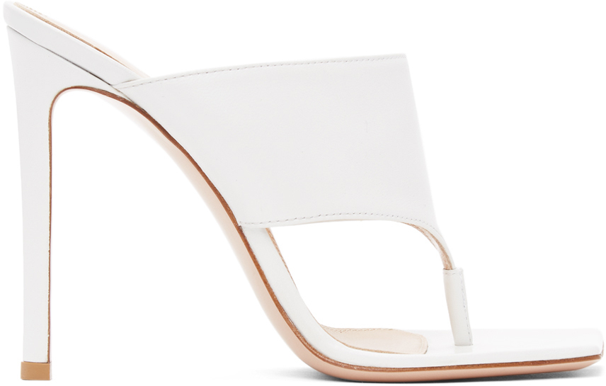 Gianvito Rossi White Thick Thong 105 Sandals