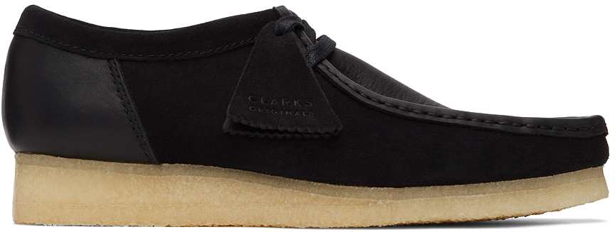 clark wallabees black