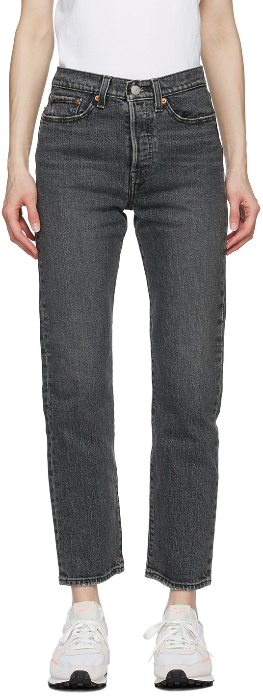 Levi's: Grey Wedgie Straight Jeans | SSENSE UK