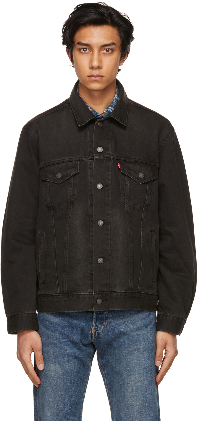Levi's: Black Denim Vintage Fit Trucker Jacket | SSENSE