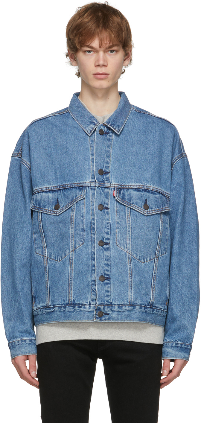 Levi's: Blue Denim Stay Loose Trucker Jacket | SSENSE