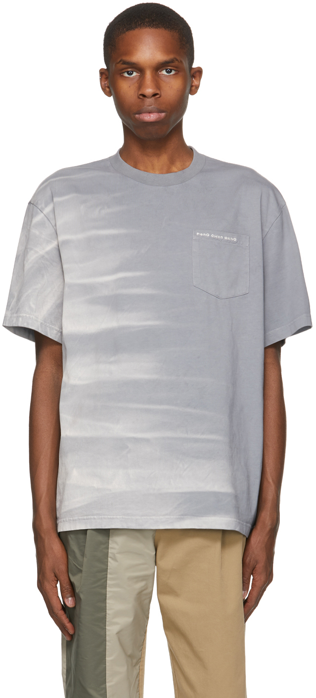 Feng Chen Wang: Grey Tie-Dye T-Shirt | SSENSE