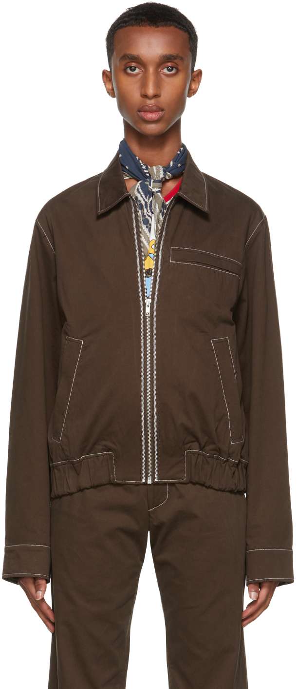 PHIPPS: Brown Cotton Canvas Dad Jacket | SSENSE UK