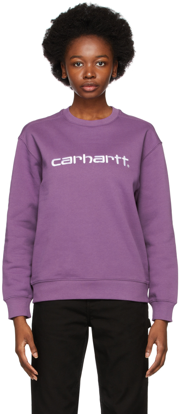 Carhartt Work In Progress Purple Logo Sweatshirt