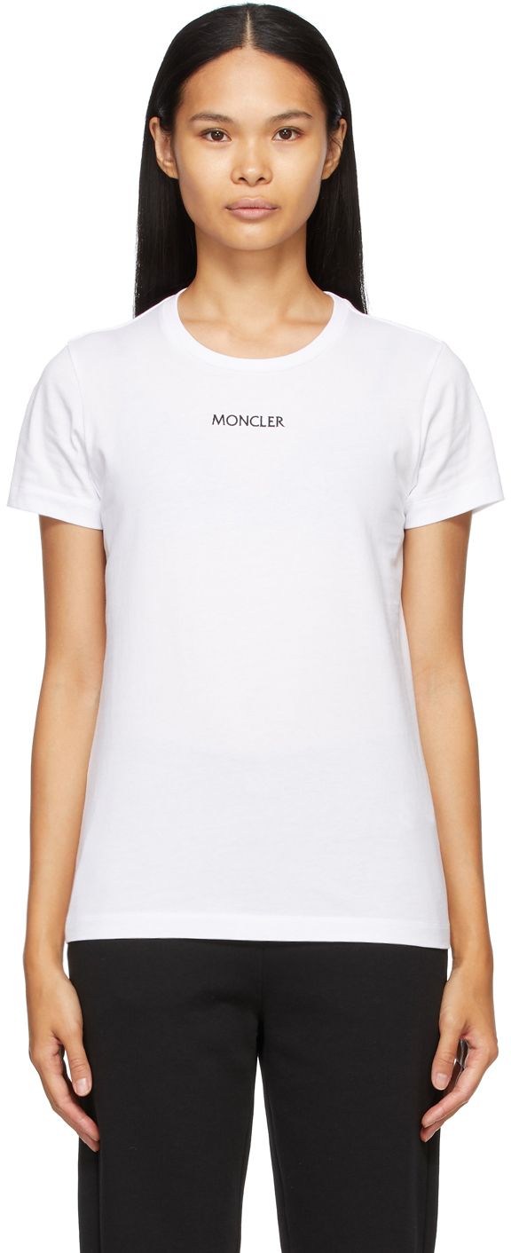Moncler White Logo Type T-Shirt