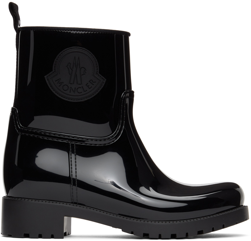 Black Rubber Ginette Boots