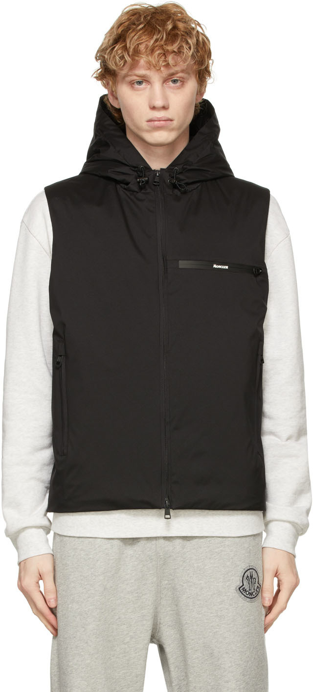 Shop Moncler Black Down Binet Vest In 999 Black