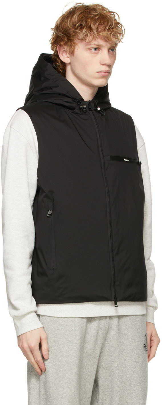 Shop Moncler Black Down Binet Vest In 999 Black