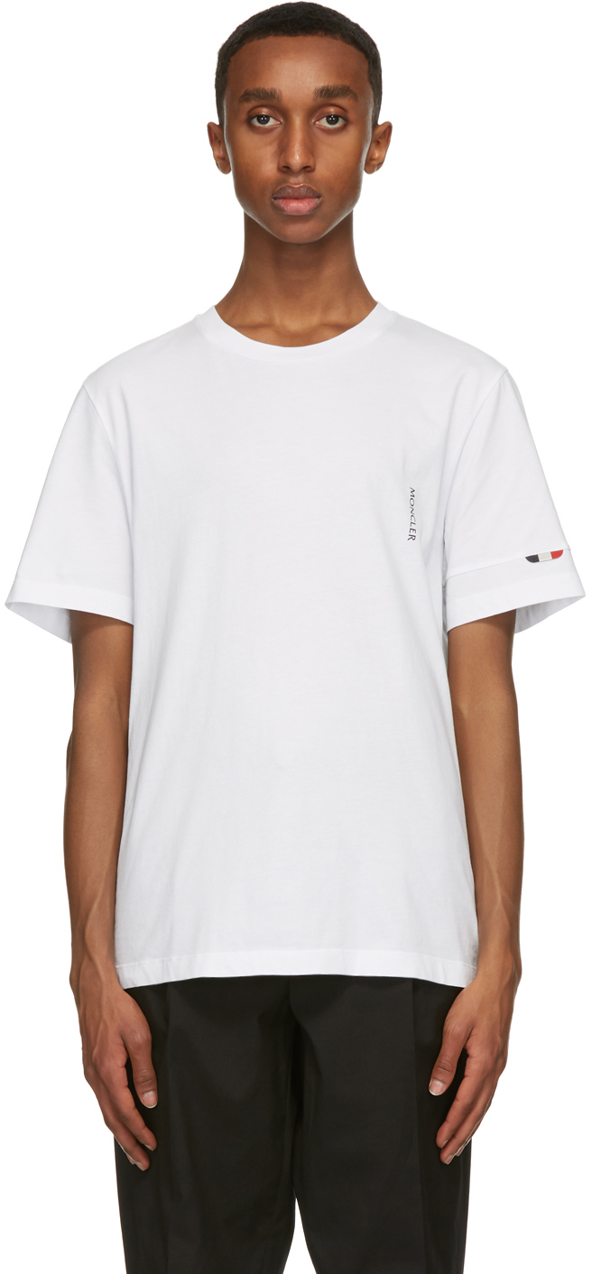 White Logo Sleeve T-Shirt